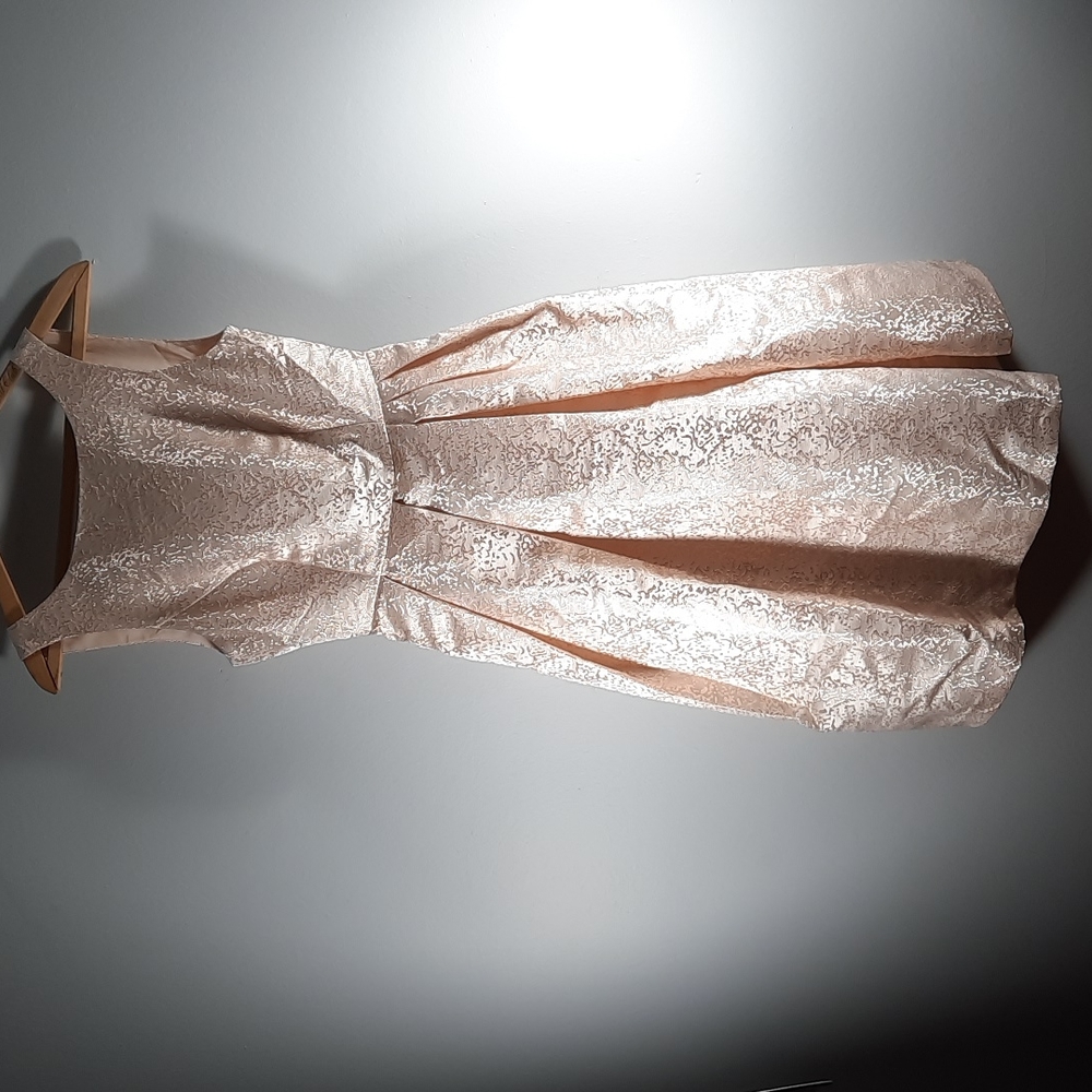 NWT Emma Fischer cream/metallic gold sleeveless evening dress Sz XS